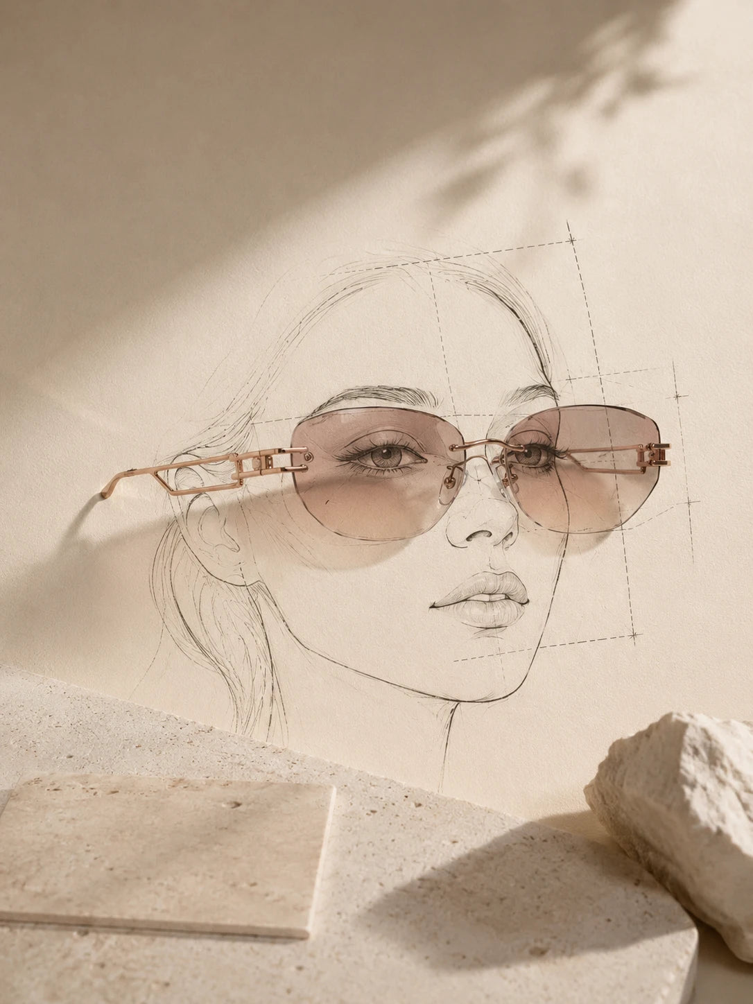 Fit and face shape sunglasses guide background
